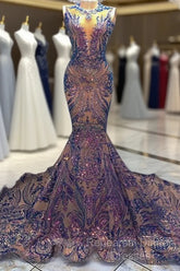 Sexy Mermaid Style Sequin African Women Black Girls Gala Celebrity Semi Formal Prom Party Night Gowns